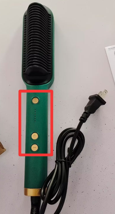 Unisex green 2 in 1 hair straightener comb