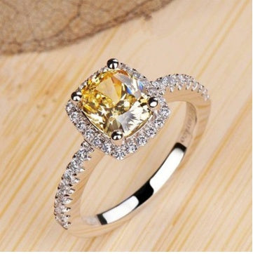 Women's yellow bridal ring