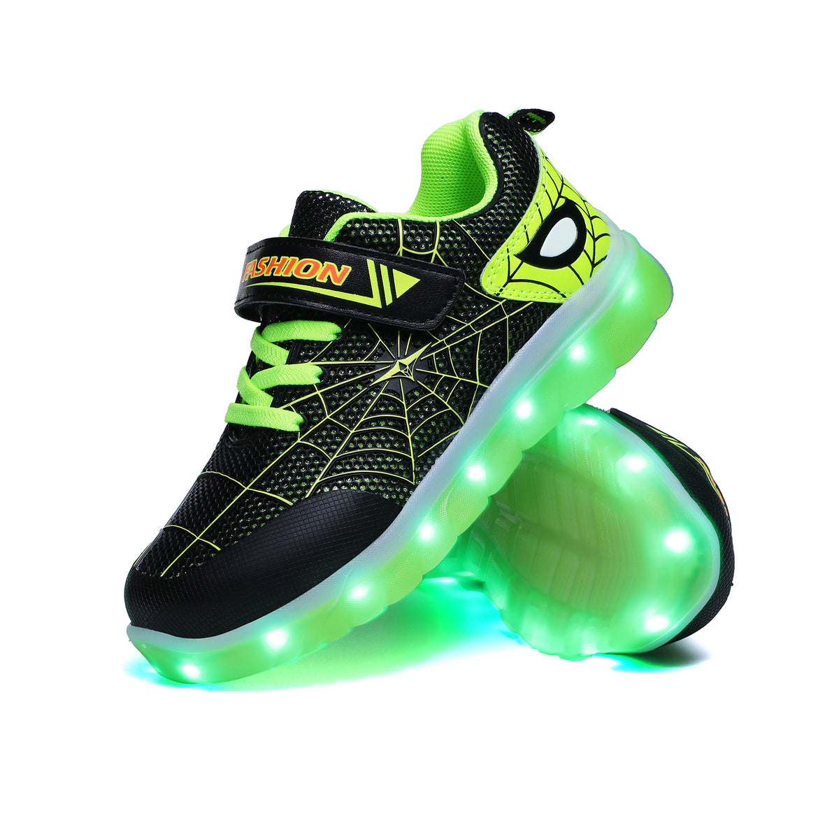 Boys black USB rechargeable shoes