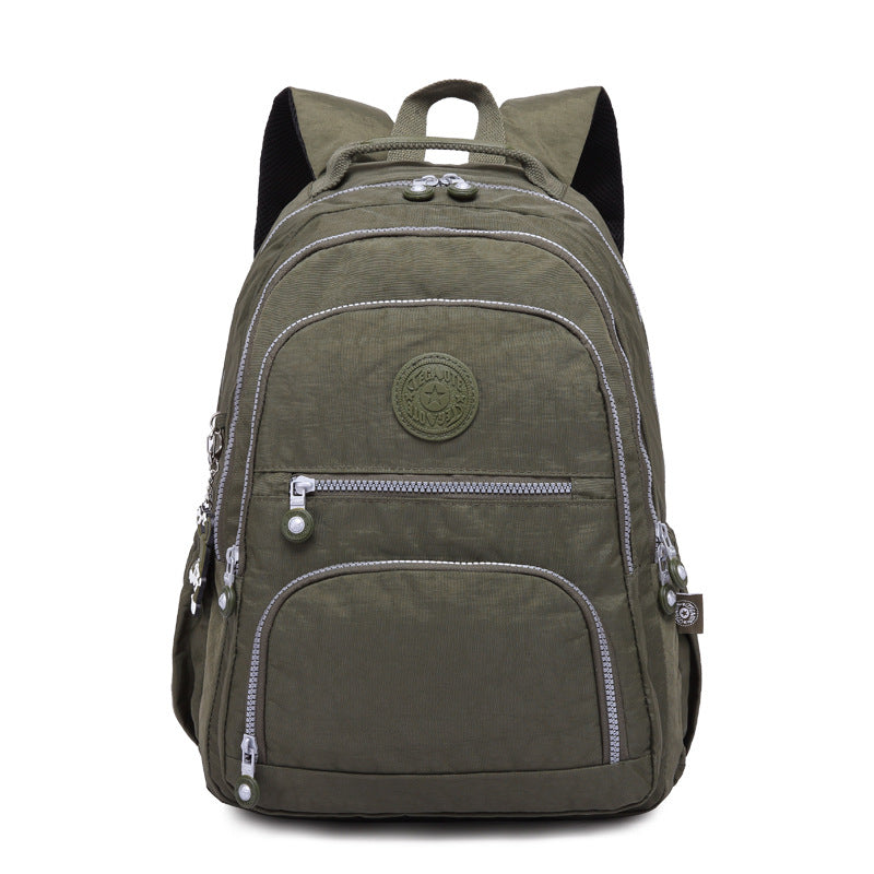 Women's army color lightweight backpack