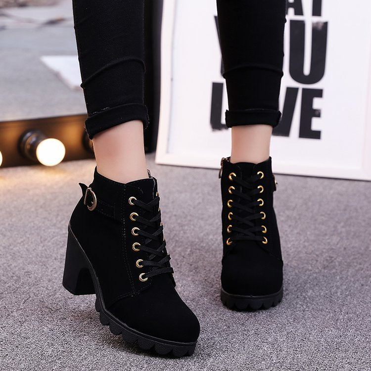 Women's cross strappy boots