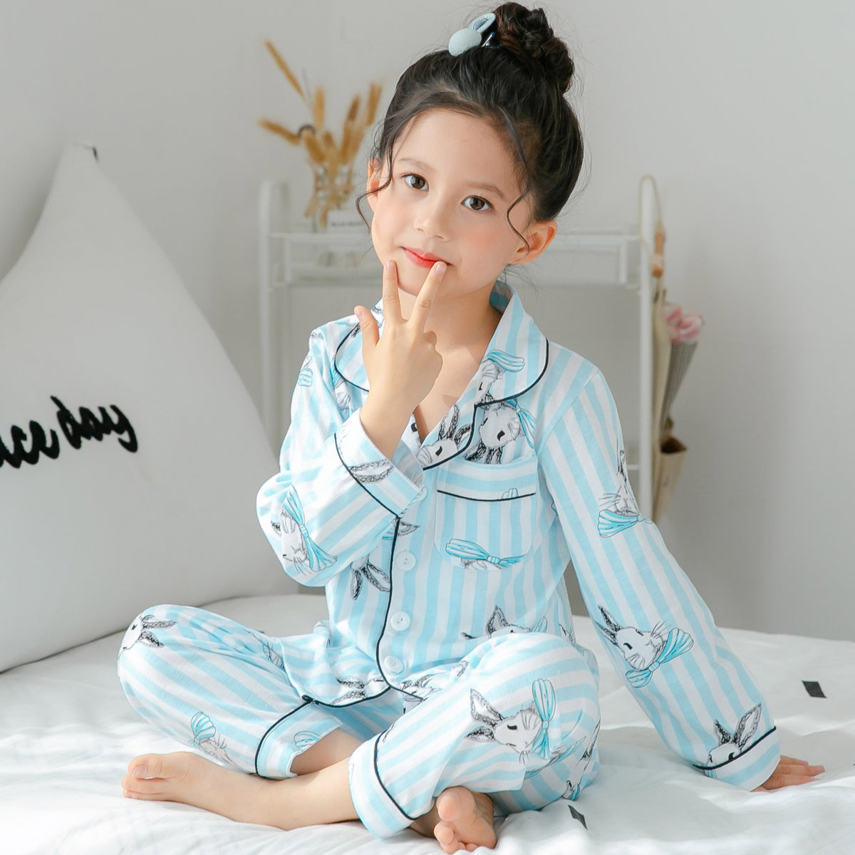 Girls cotton pajamas