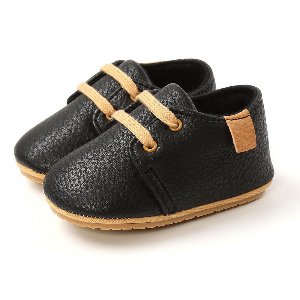 Kids black baby casual shoes