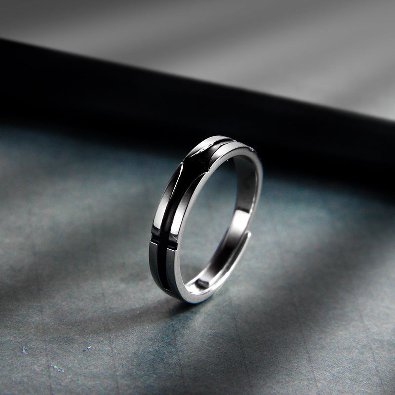 Unisex S925 sterling silver ring pair