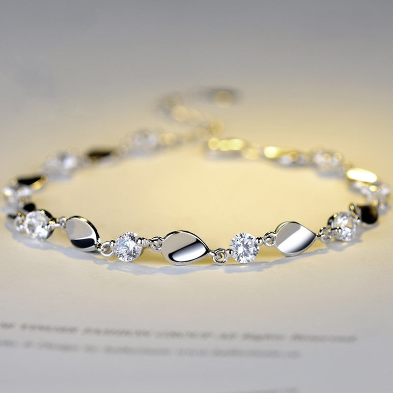 Women's diamond 925 silver bracelet