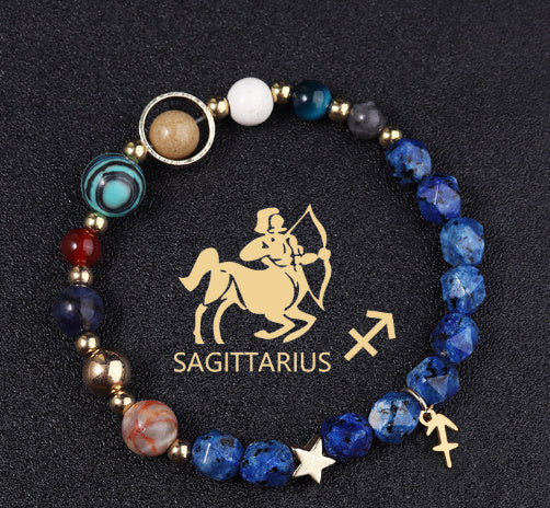 Women's zodiac natural stone bracelet