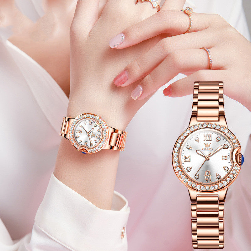 Women's white waterproof watch