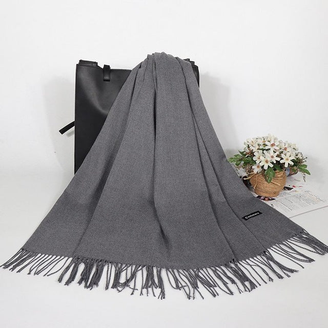 Women's winter cashmere scarf