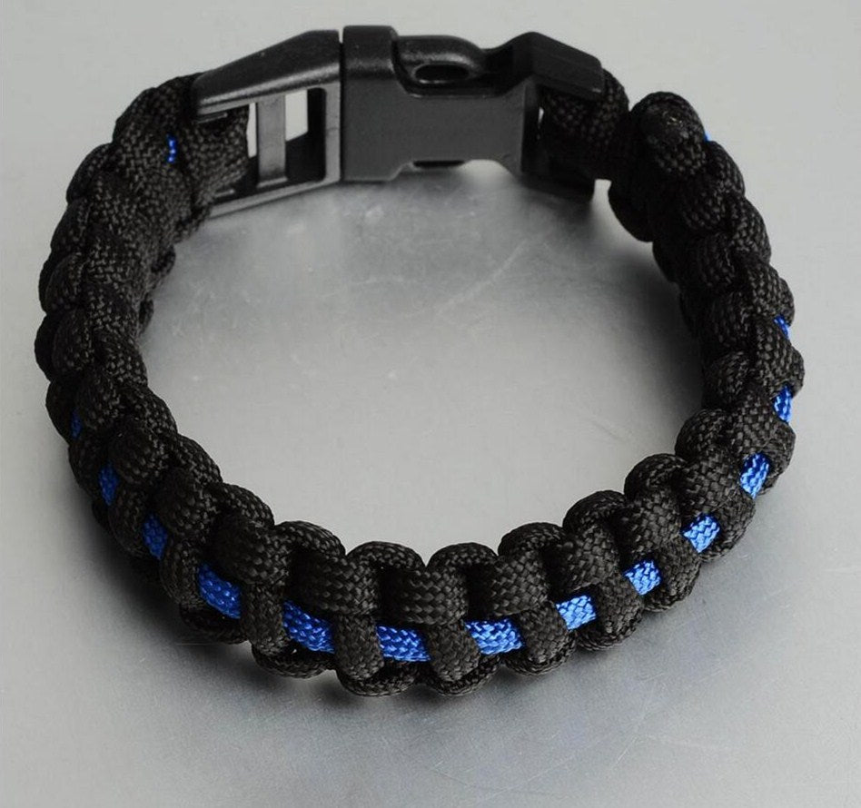 Unisex blue line bracelet