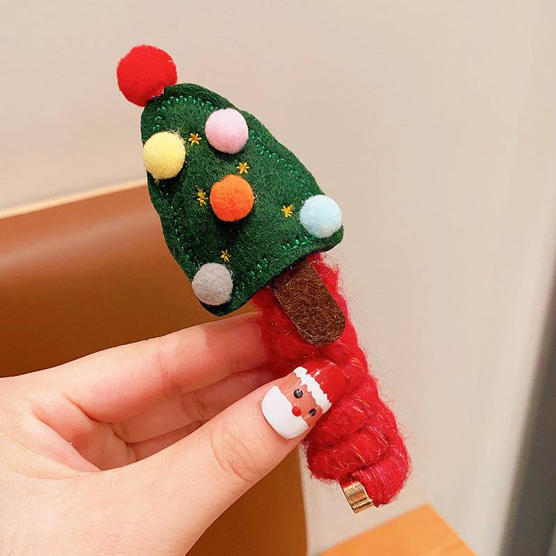 Girls christmas spiral hair ties