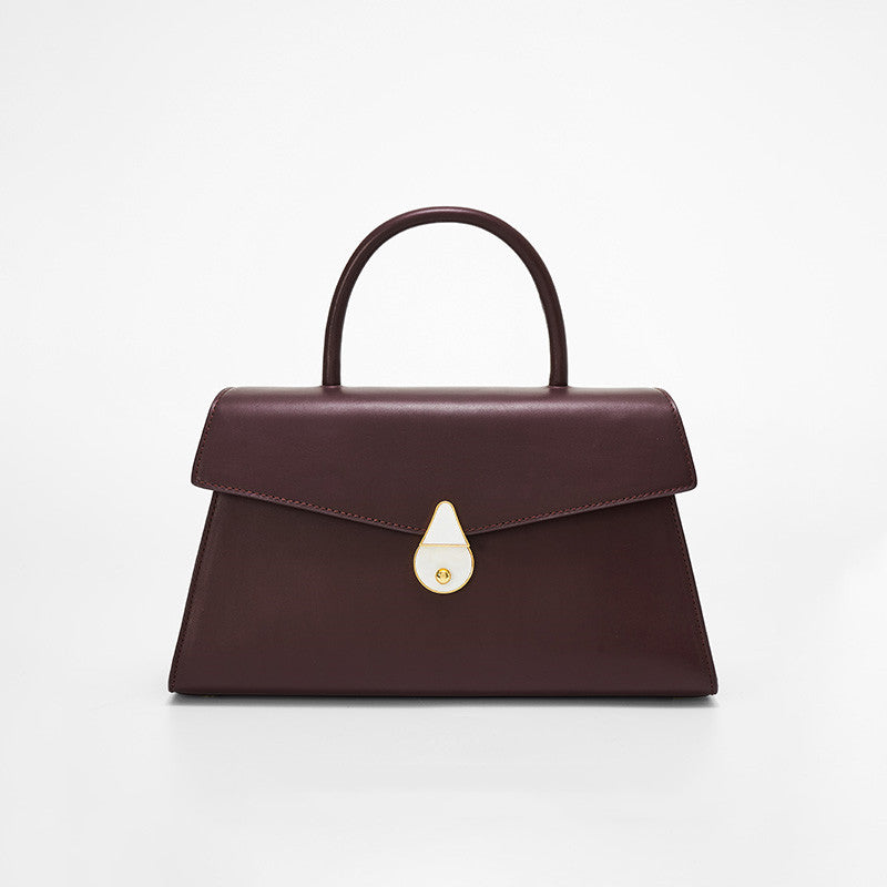 Women's red leather bag