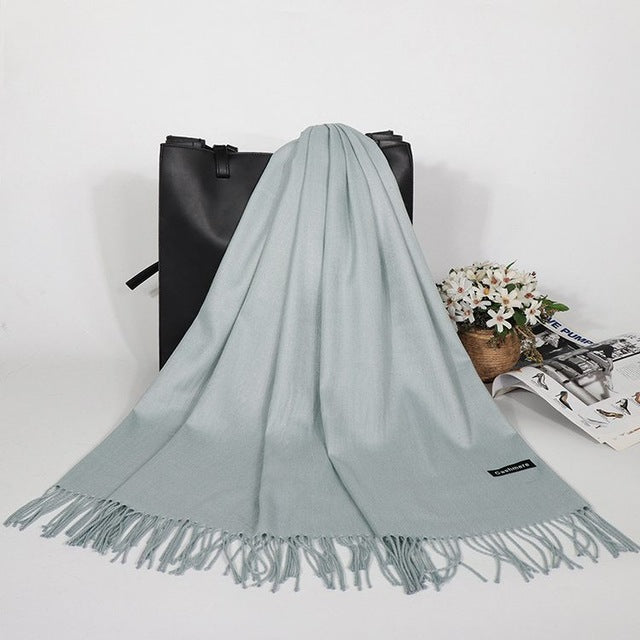 Women's winter cashmere scarf