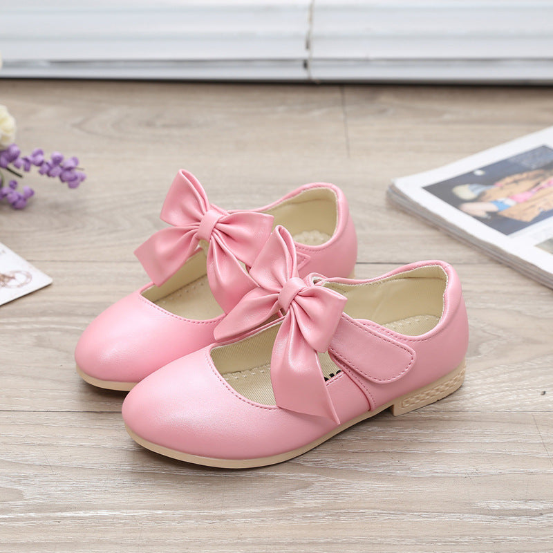 Girls white leather shoes