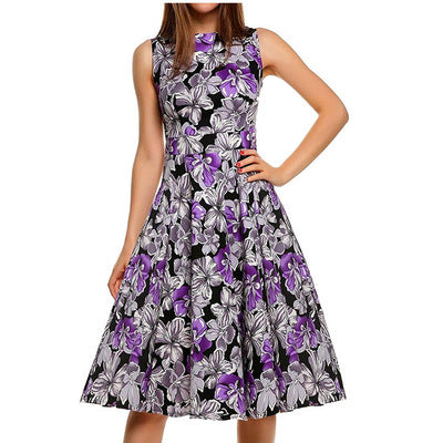 Women's vintage print dress
