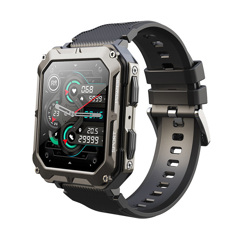 Unisex black bluetooth smart watch