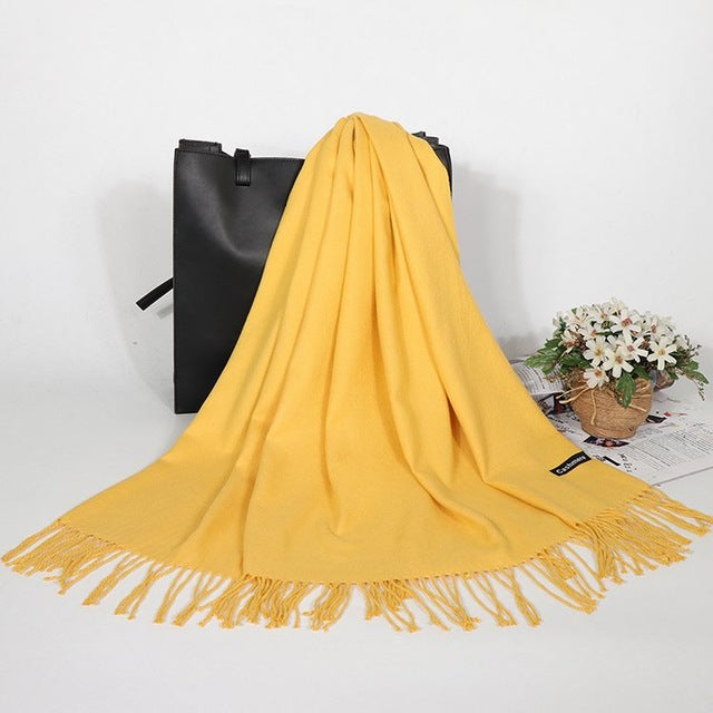 Women's winter cashmere scarf