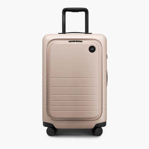 Unisex rose powder front open suitcase
