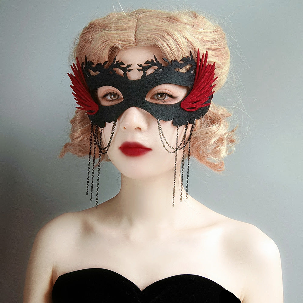 Alternate view: Women's halloween half mask