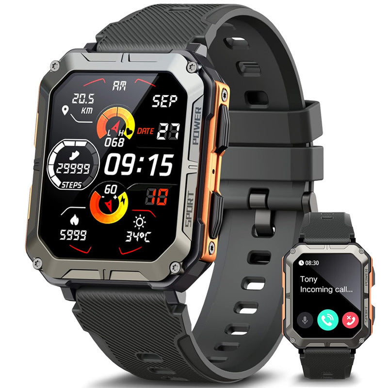 Unisex orange sport smart watch