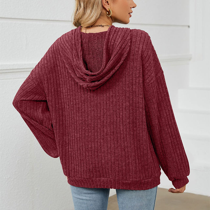 Alternate view: Women's hooded knit sweater