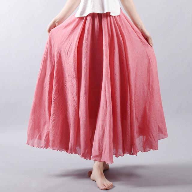Women's rose saia summer skirts
