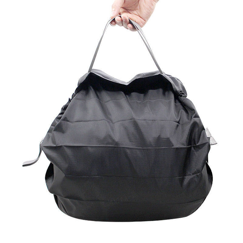 Unisex black foldable backpack