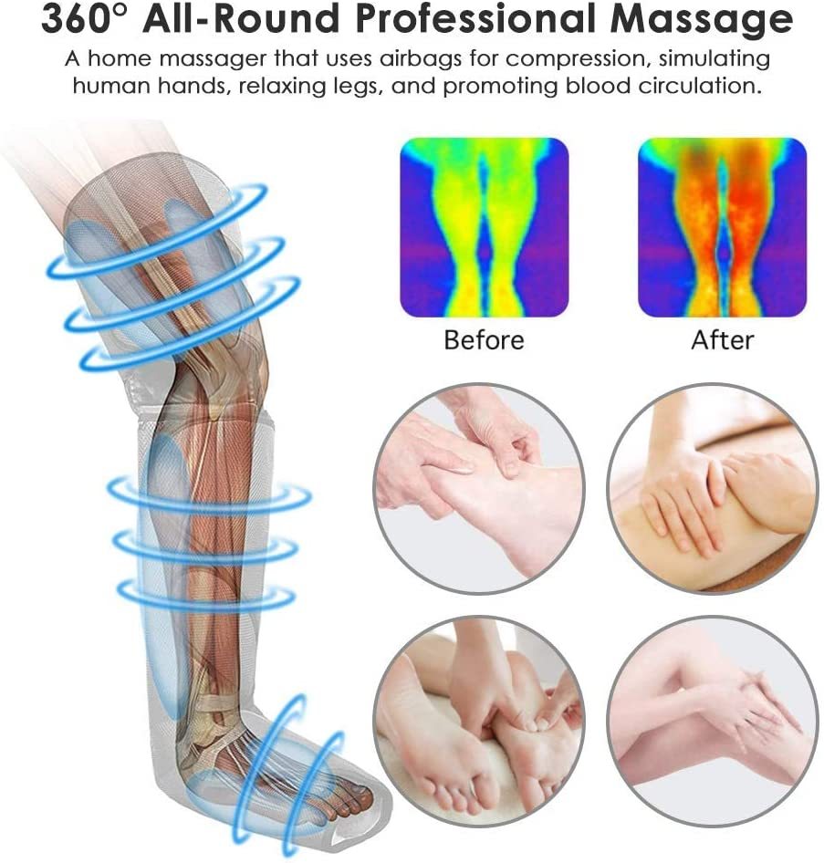 Alternate view: Unisex heated leg massager