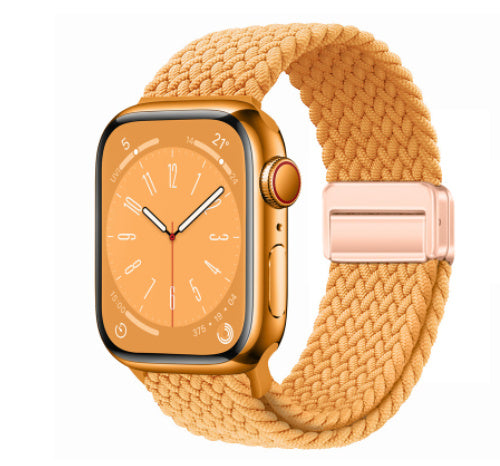 Unisex brown beige integrated watch band