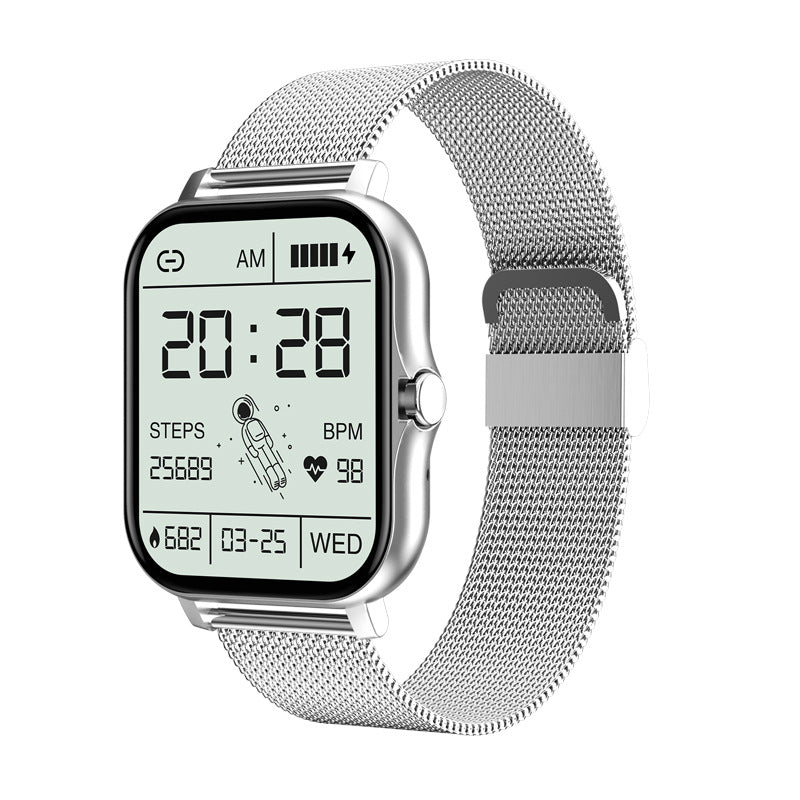 Women's single silver steel smart watch