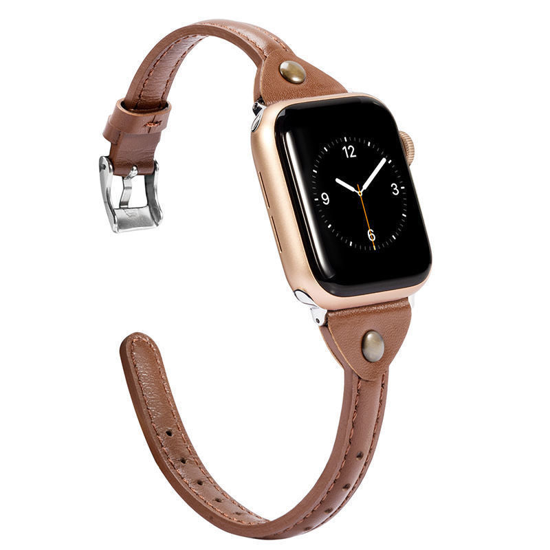 Unisex tstud belt bright leather bro high end leather watch