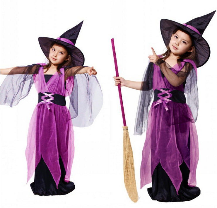 Girls purple halloween role dress