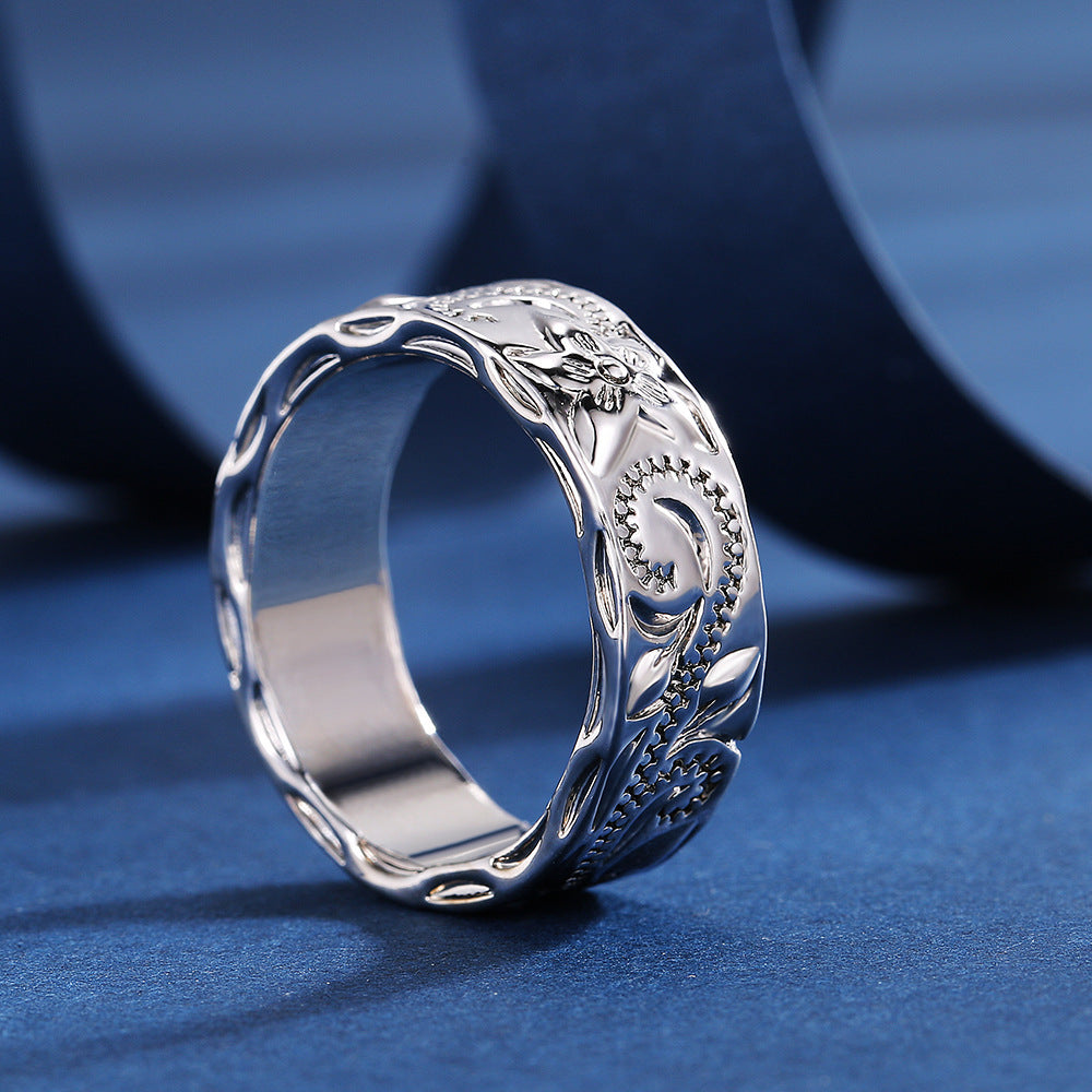 Women's simple 925 silver ring