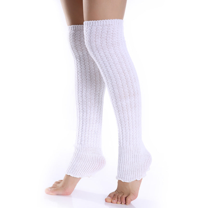Women's white knee high socks