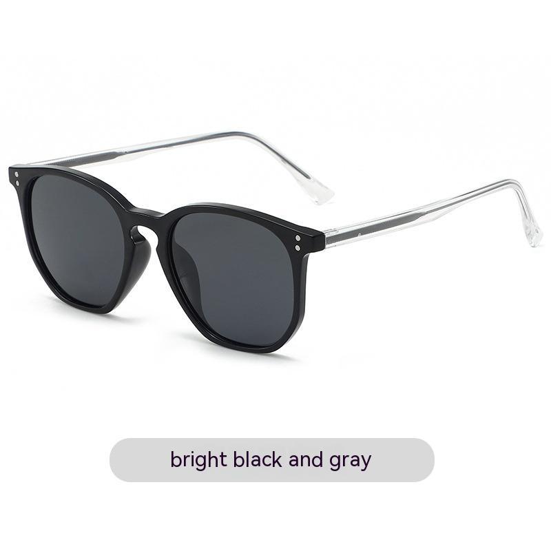 Women's bright black gray polarized sunglasses