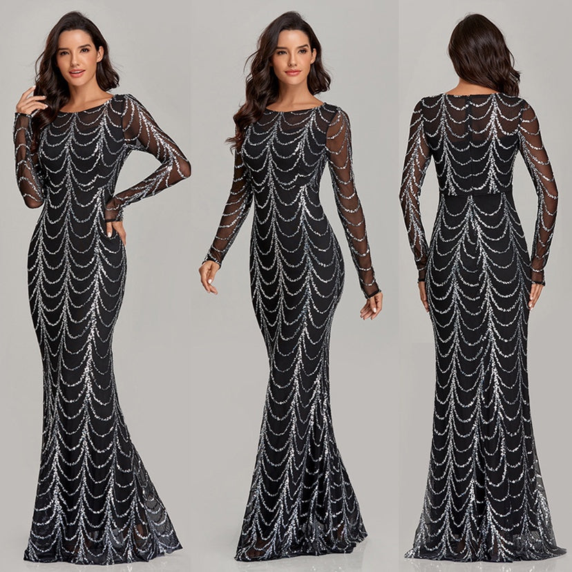 Women's sequin maxi dress