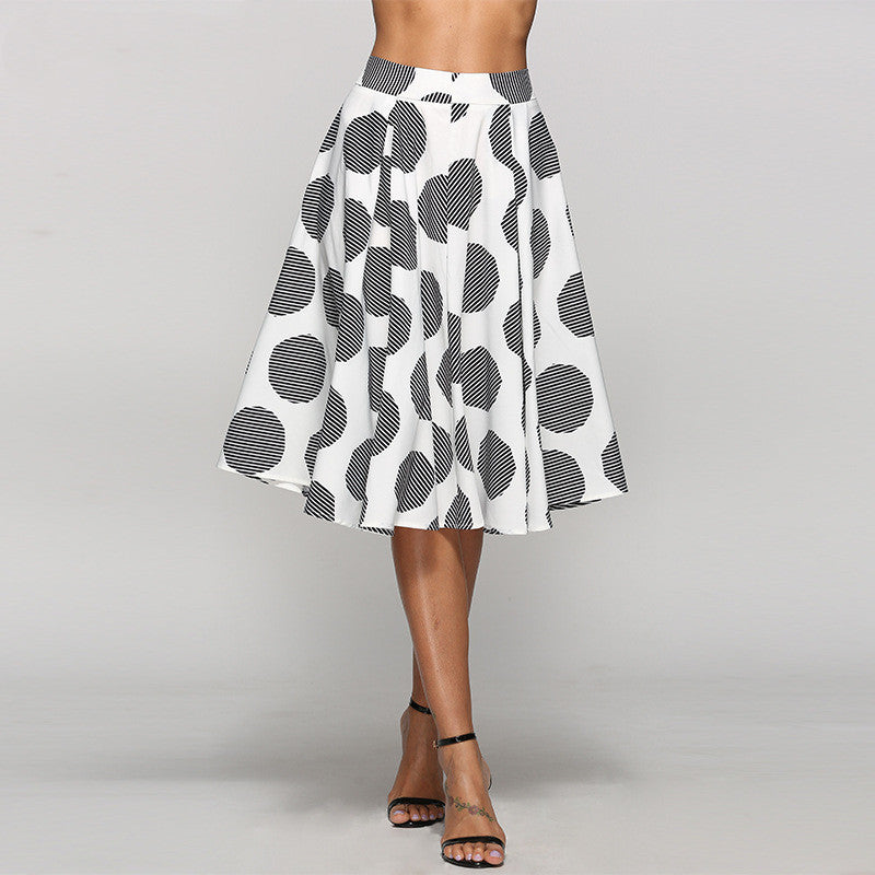 Women's black midi skirt