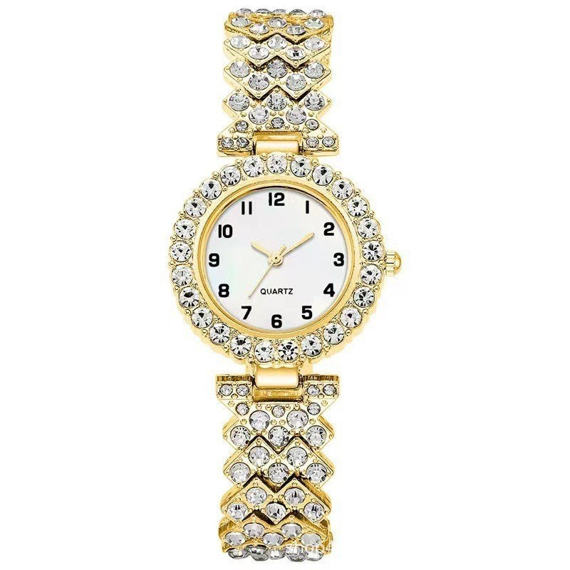 Gold rhinestone watch