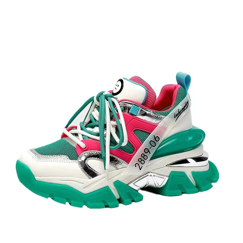 Women's green versatile sneakers