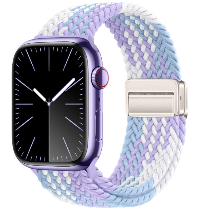 Unisex violet starlight button integrated watch band
