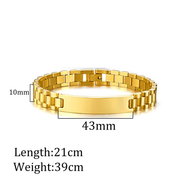 Unisex gold custom bracelet