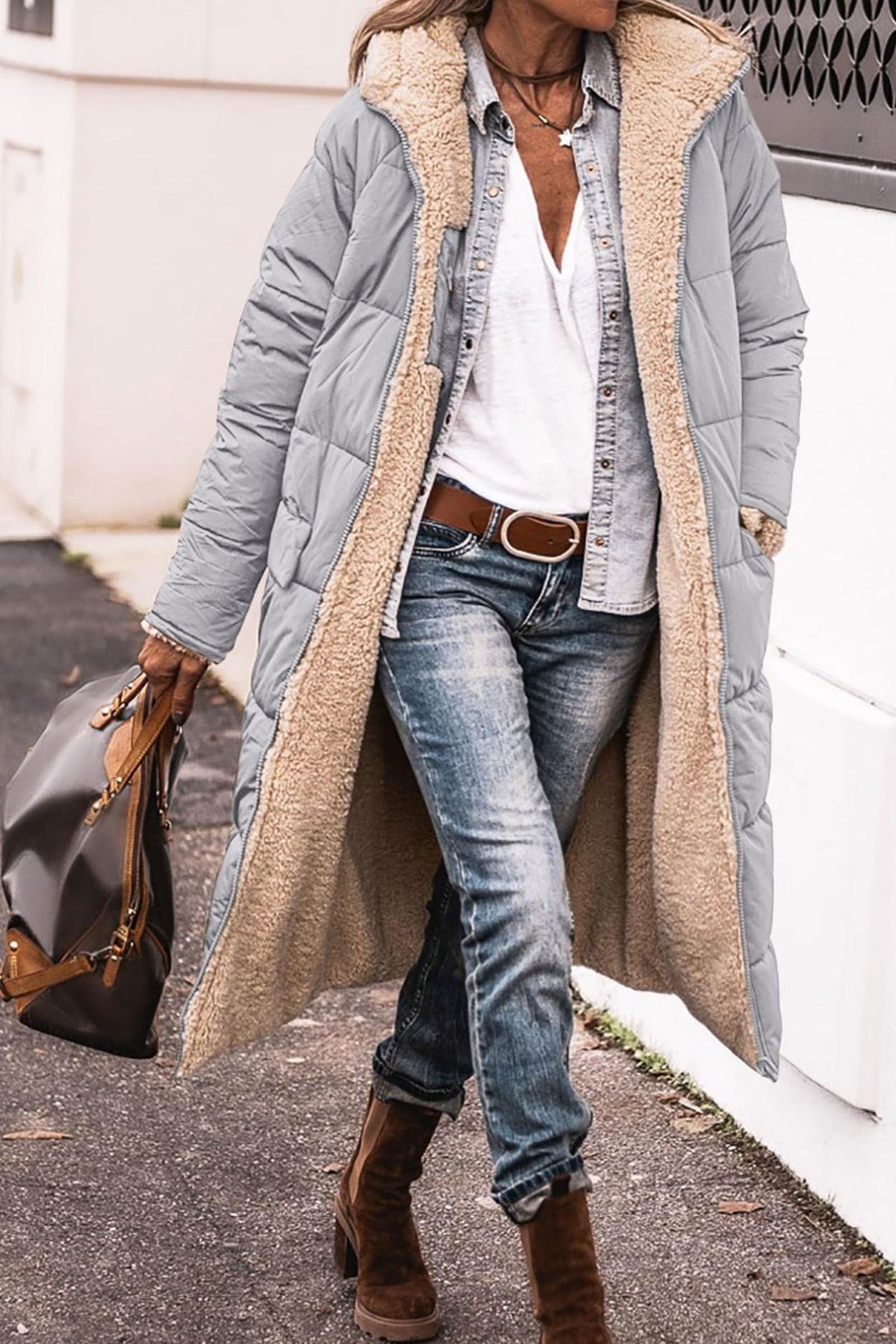 Women's silver winter jackets