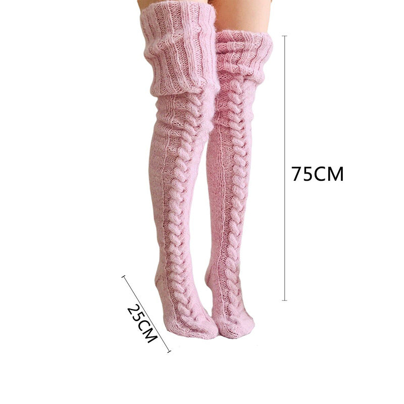 Extra Long Knit Thigh High Socks - view 6