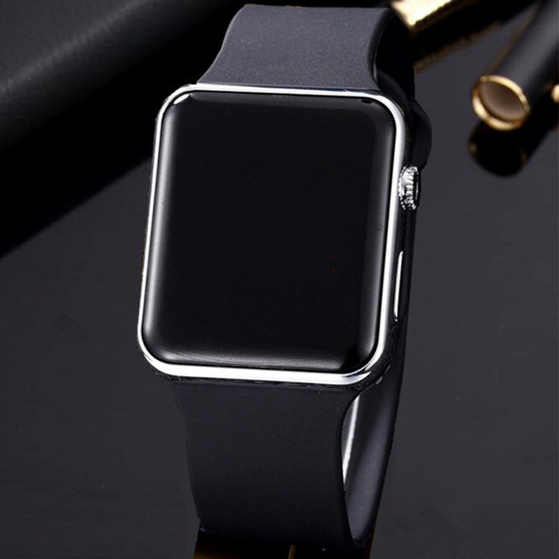 Women's black silver digital wrist watch