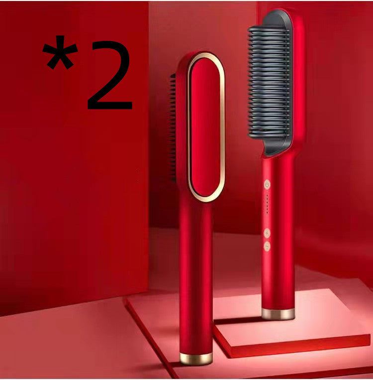 Unisex 2 in 1 hair straightener comb