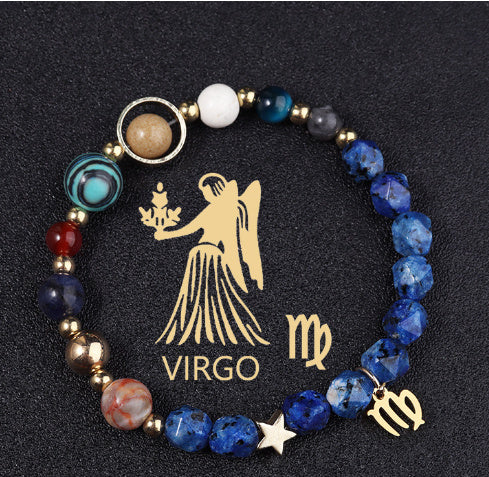 Women's zodiac natural stone bracelet