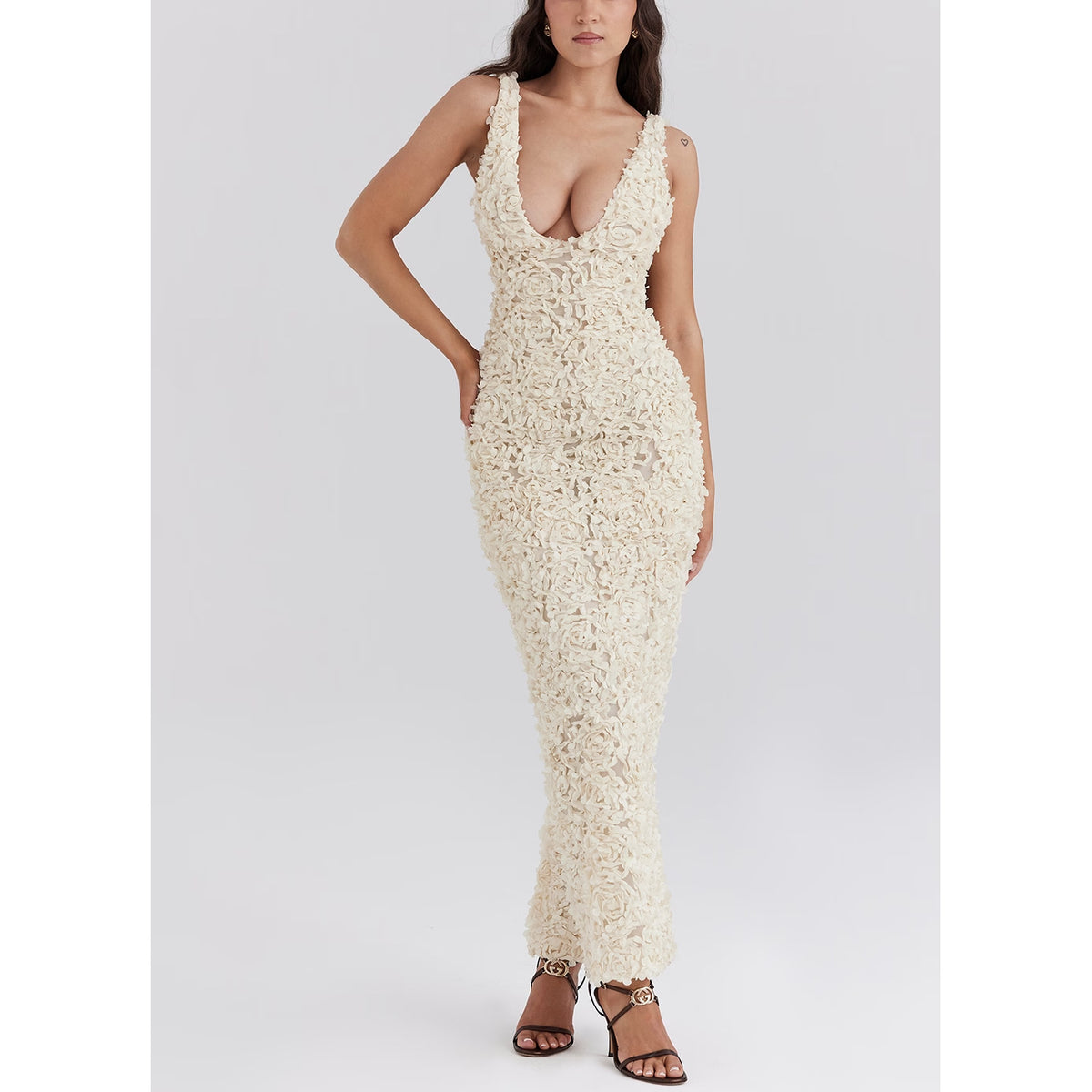 Women's deep v-neck dress