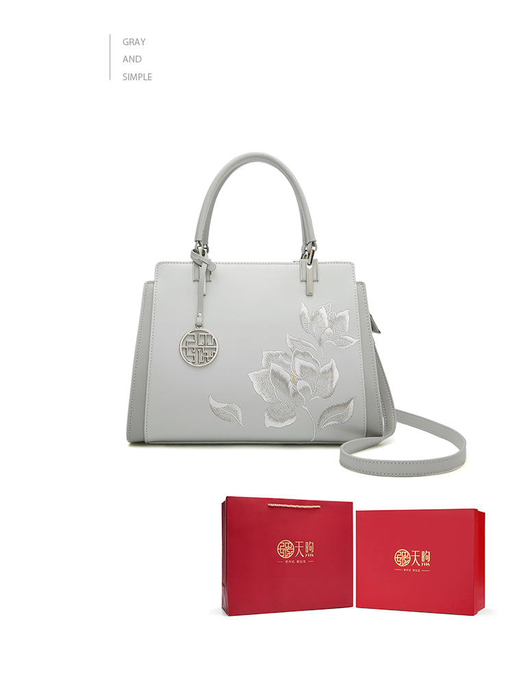 Women's grey gift box gift bag practical handbag