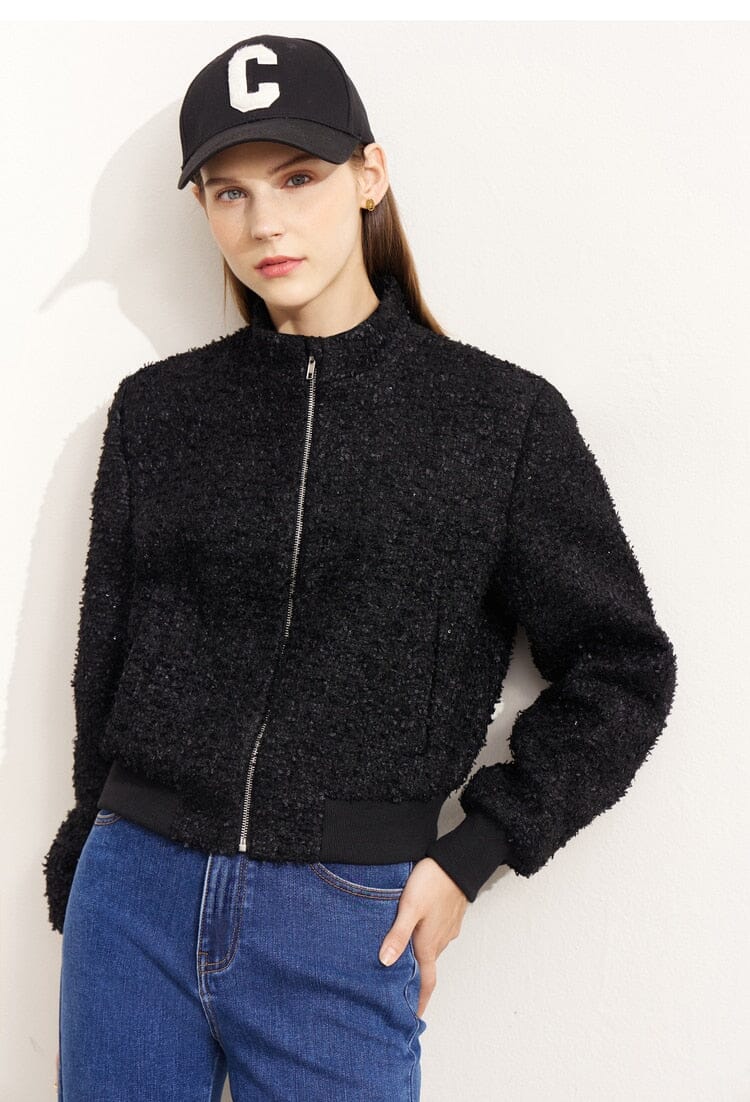 Alternate view: Women's tweed zipper jacket