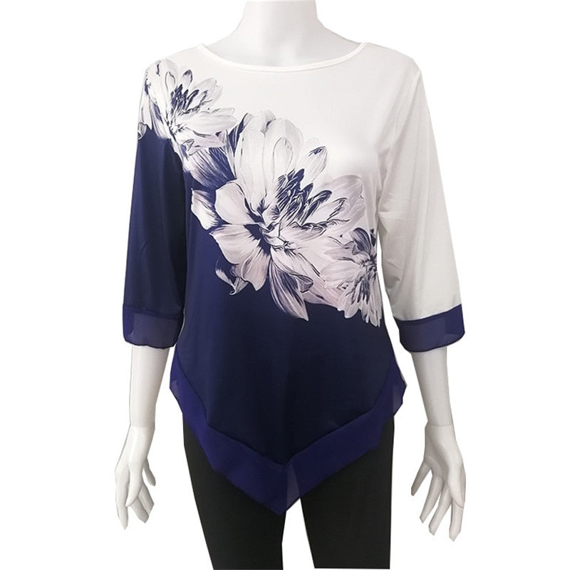 Alternate view: Women's floral print blouse