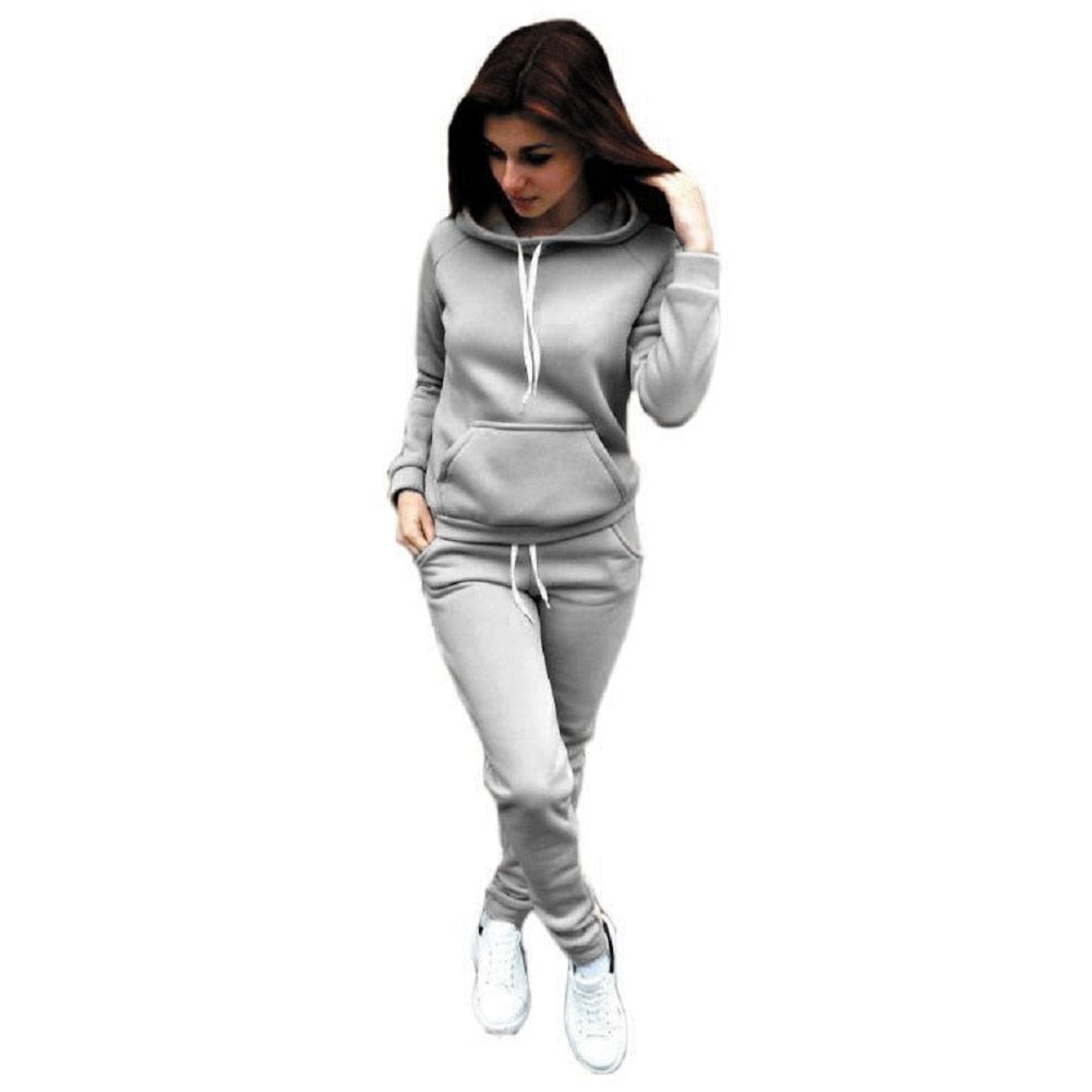 Women's gray chic sport suit